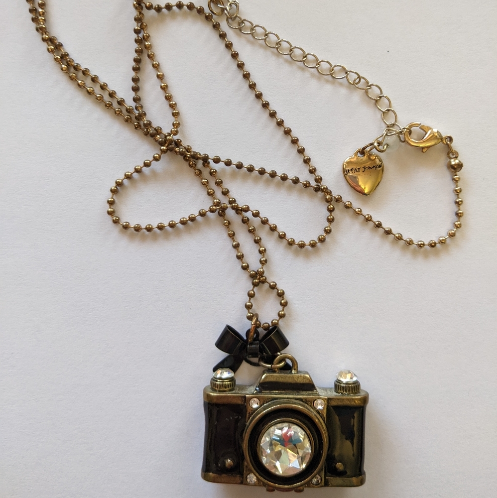 Betsey Johnson Camera necklace